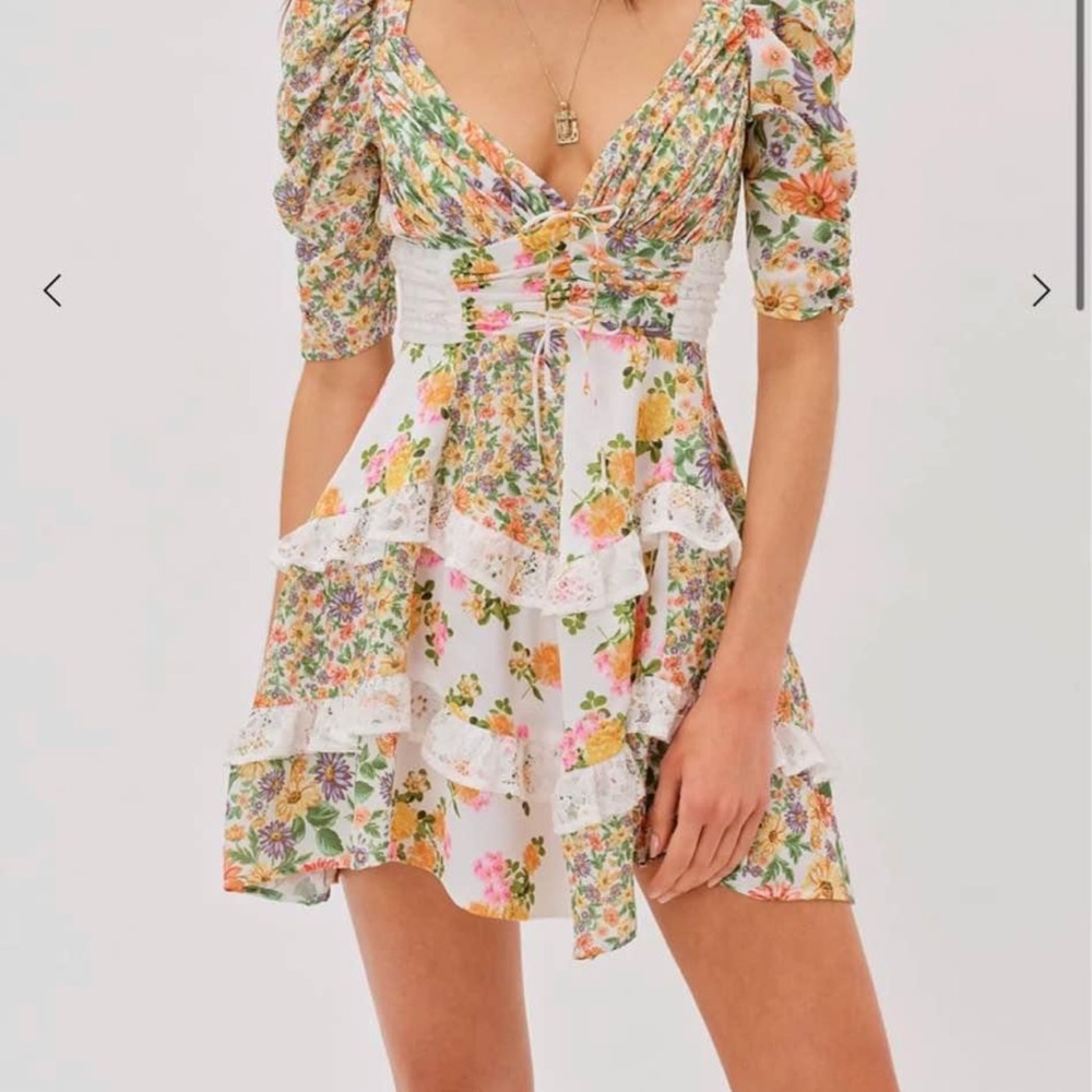 For Love and Lemons Rosalyn Mini Dress